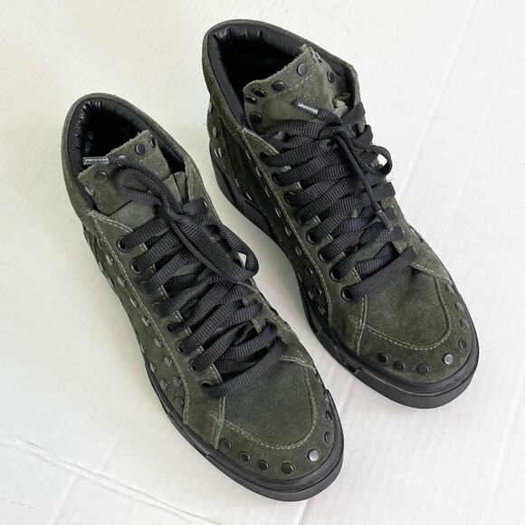 275 Central Green Suede Fashion Sneakers Platform Booties woman's size 36 - Picture 2 of 10